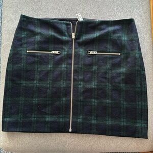 Madewell Plaid zipper skirt